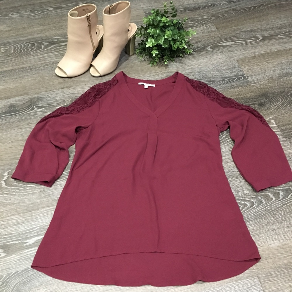 41Hawthorn burgundy Blouse